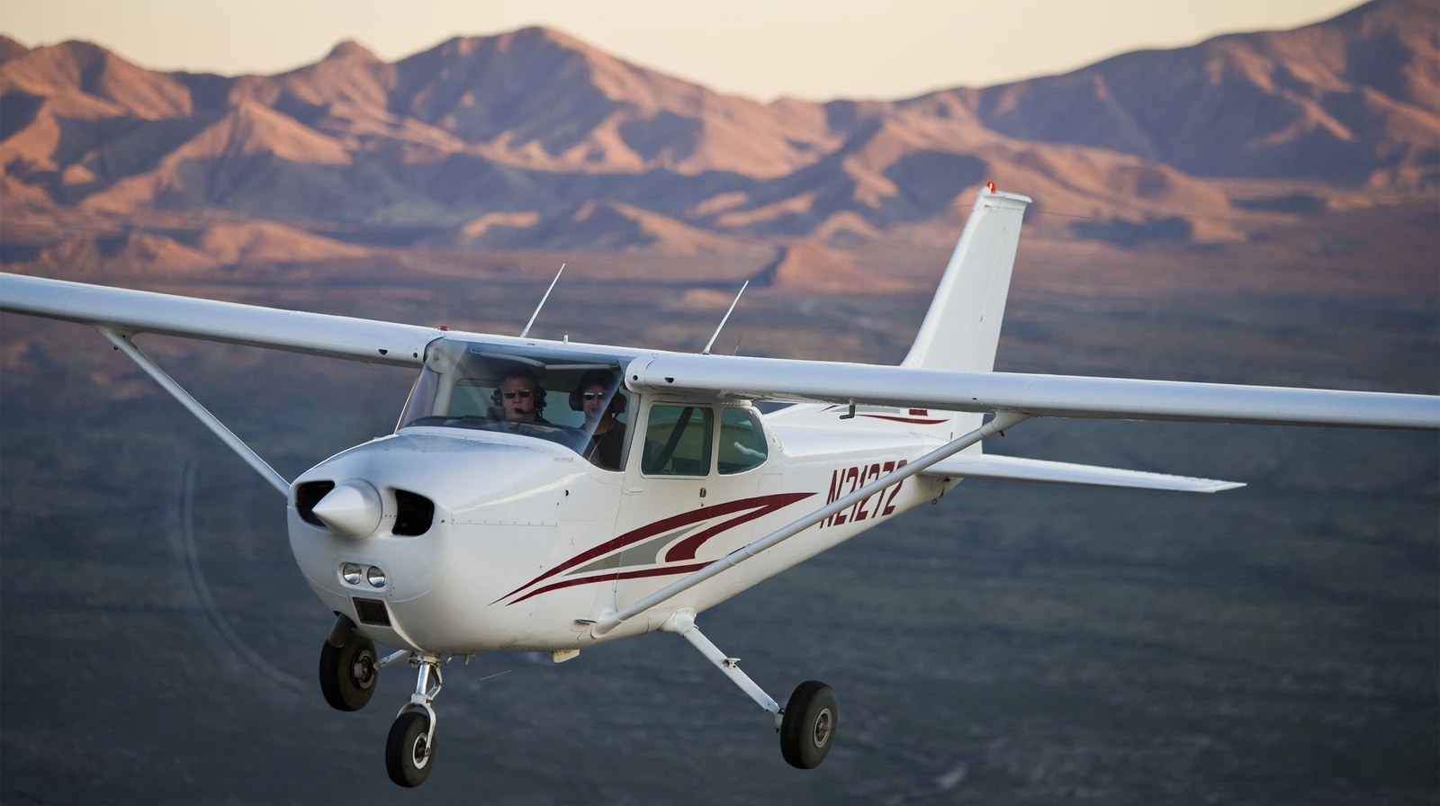 Airplane flight at the controls